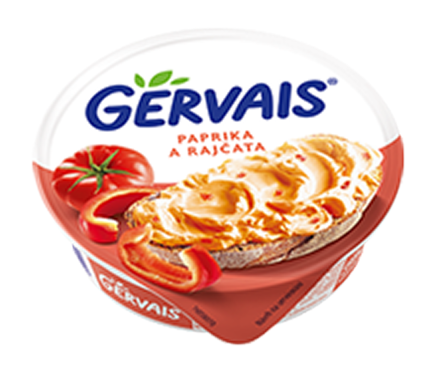 Balení Gervais s paprikou a rajčaty