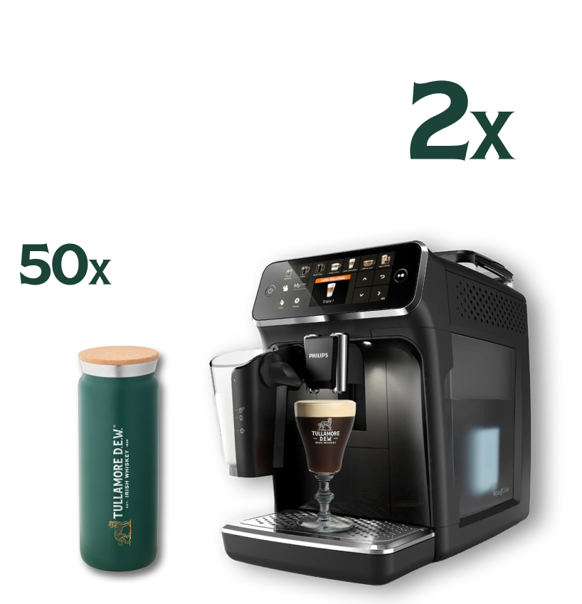 Kup Tullamore D.E.W. a vyhraj 2x kávovar Philips a 50x termosku