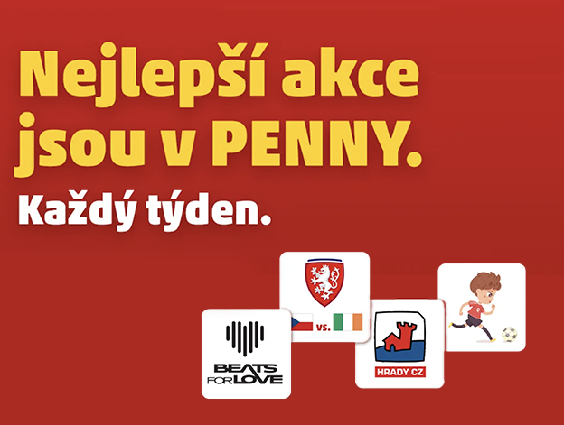 Získejte lístky na festivaly nebo fotbal! S nákupem v PENNY za 100 Kč.