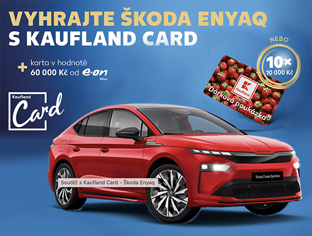 Nabito výhrami: Získejte Škodu Enyaq s Kaufland Card.