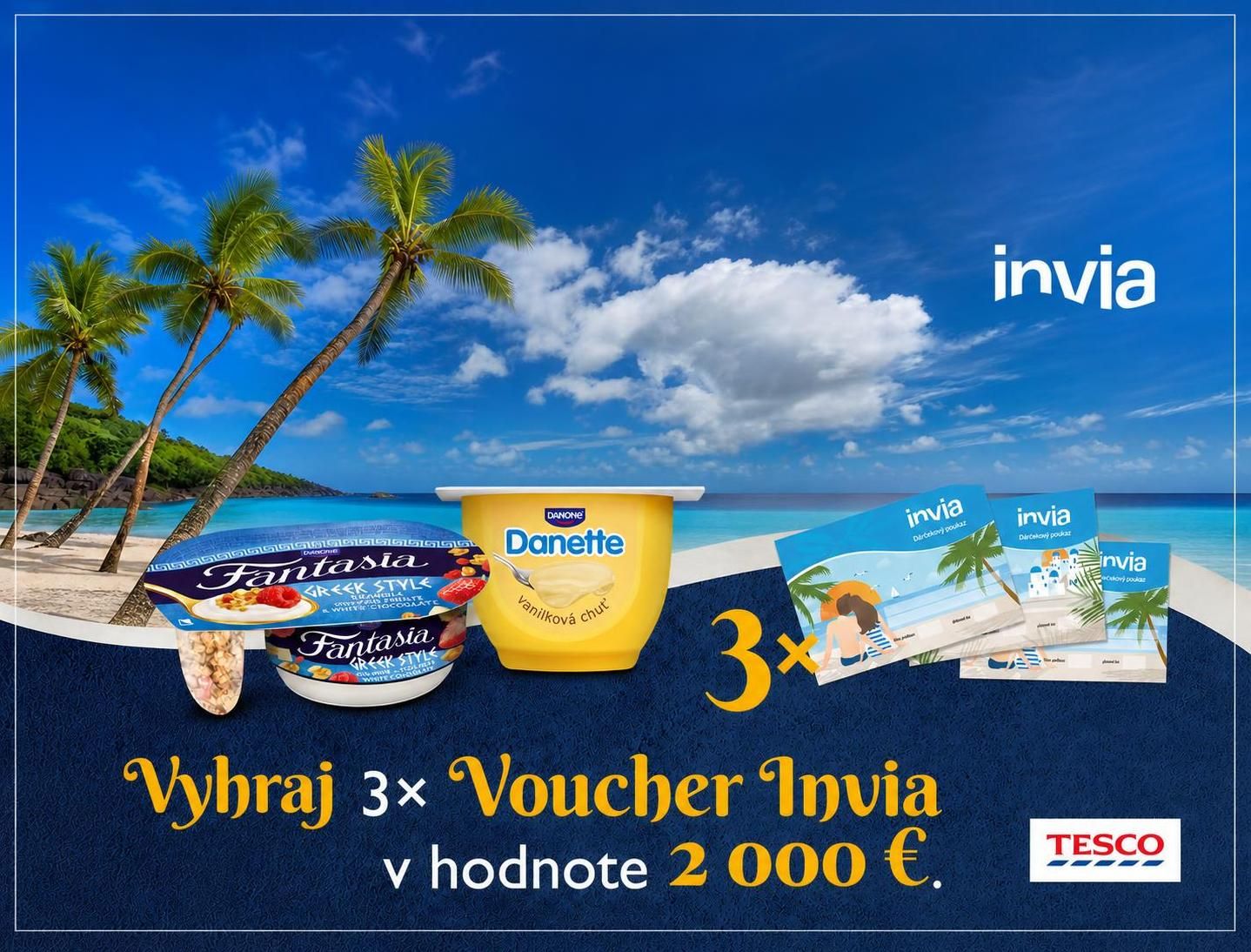 Vyhraj 3× voucher Invia