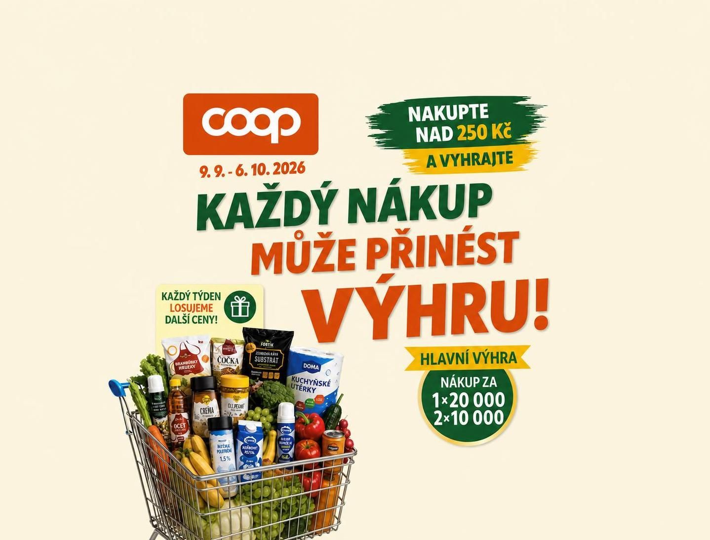 COOP: Nákup až za 20 000 Kč