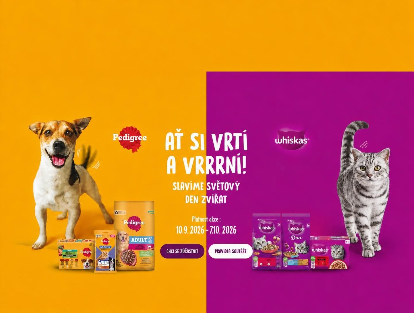 Whiskas a Pedigree v Albertu