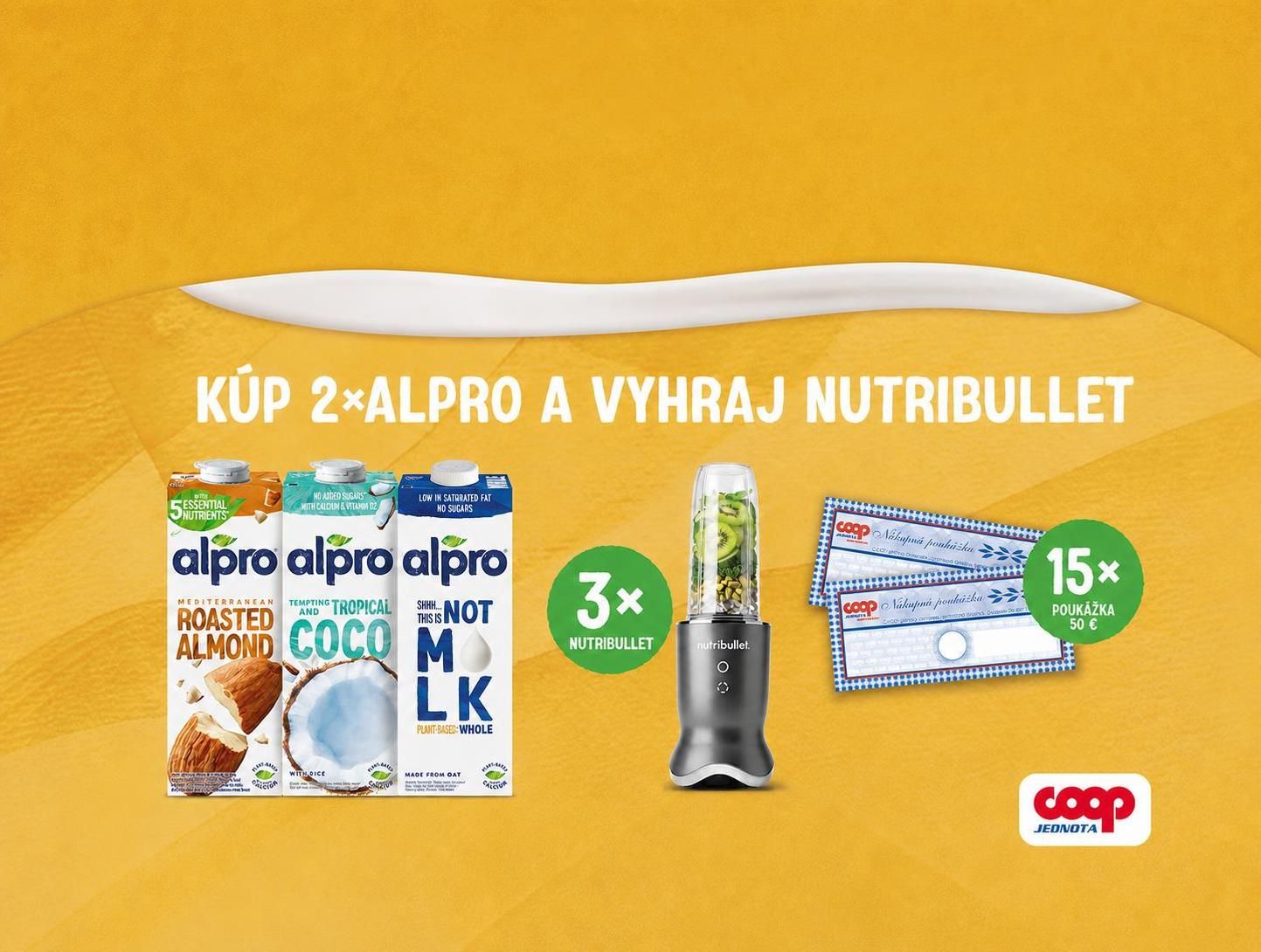 Vyhraj 3× Nutribullet s Alpro