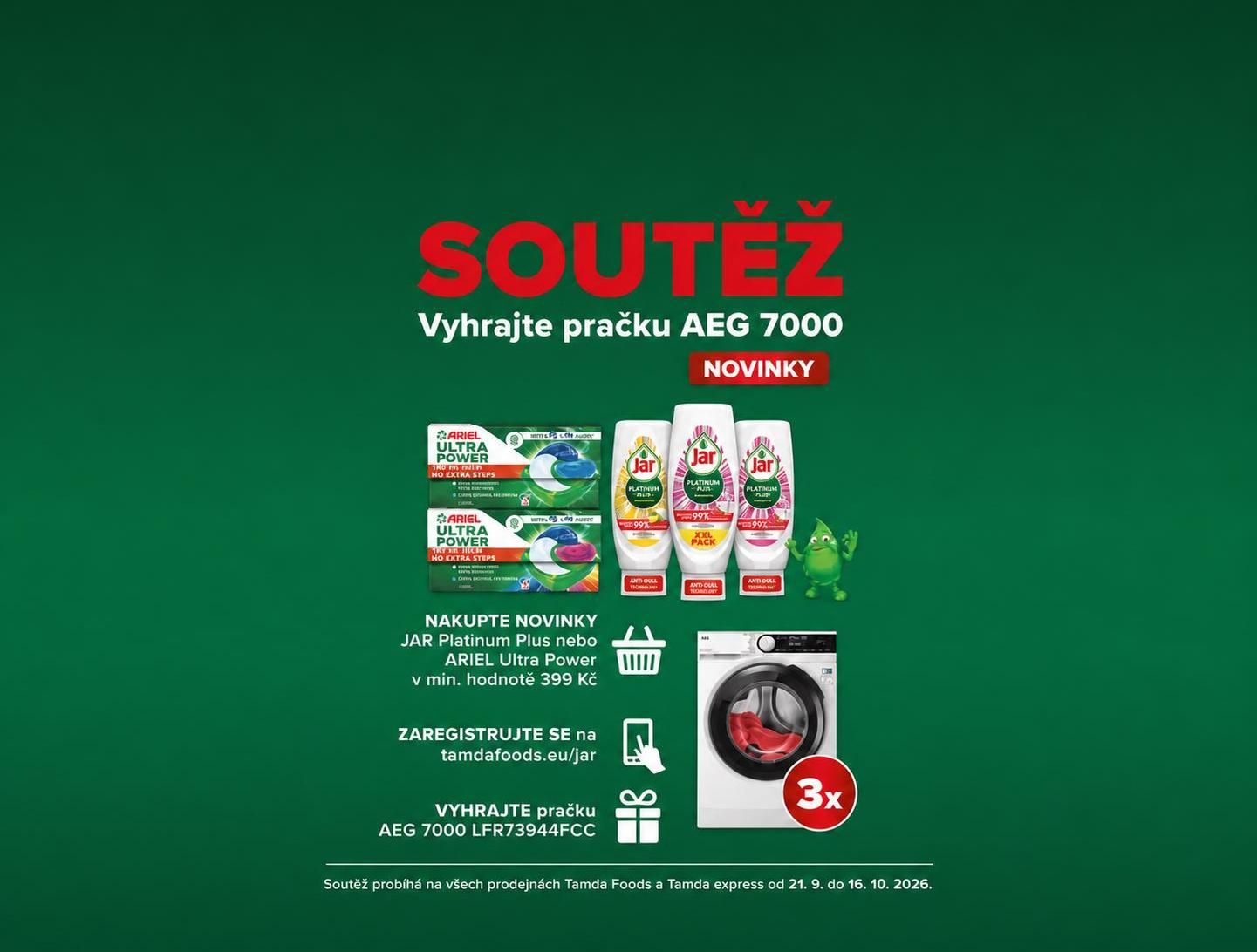 Jar a Ariel o pračky AEG
