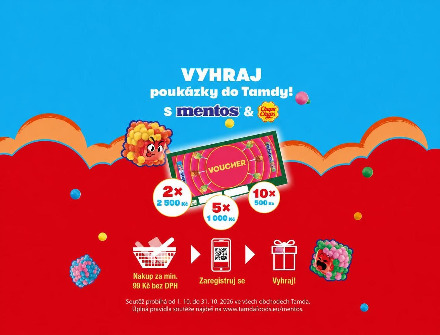 Mentos a Chupa Chups o poukázky