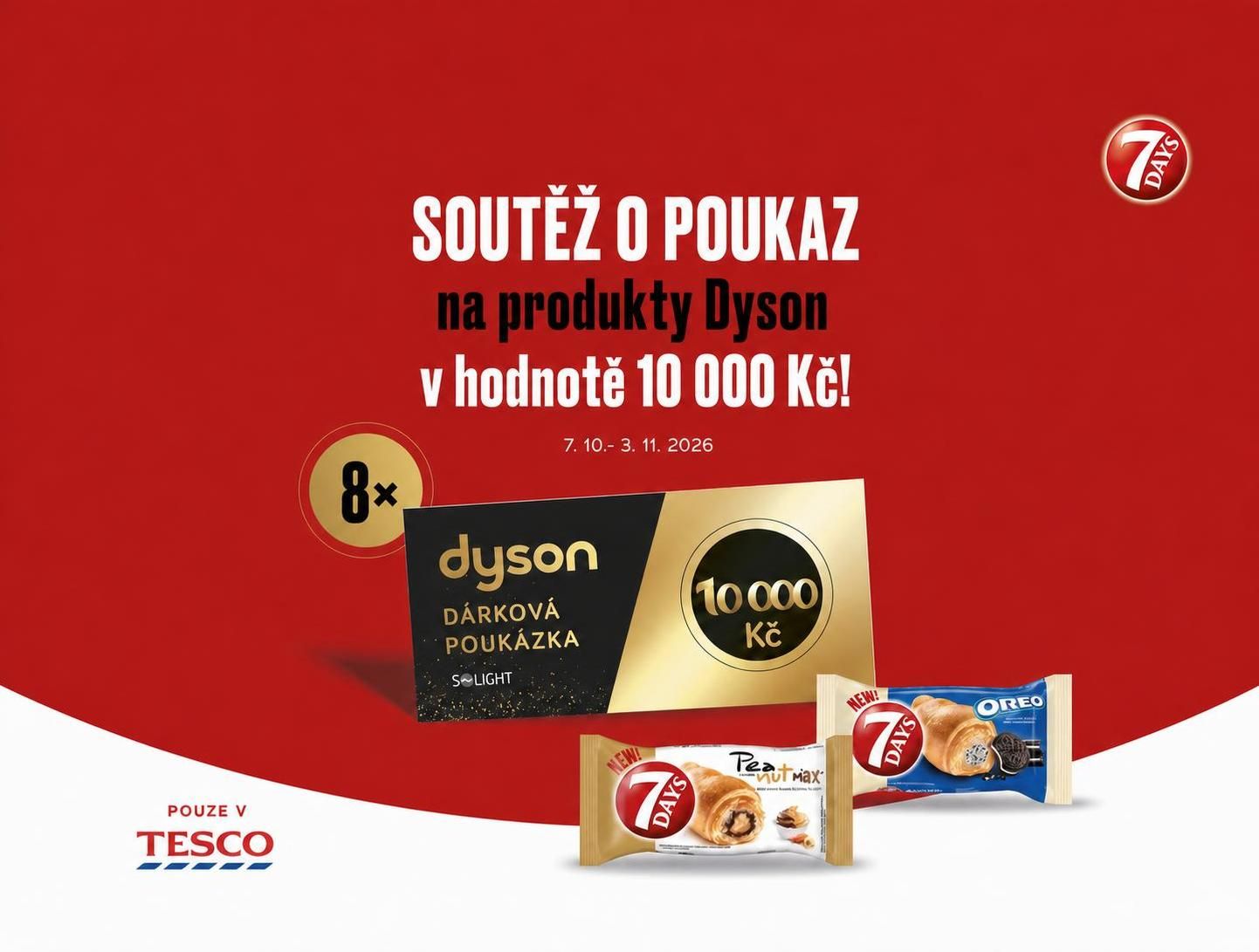 7Days v Tescu o poukazy Dyson