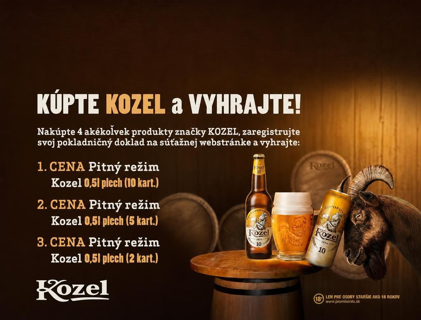 Súťaž o zásobu piva Kozel